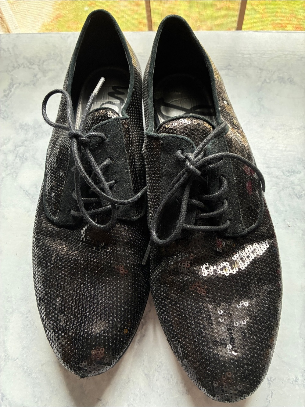 Sam Edelman Sequin Lace-Up Dress Shoes